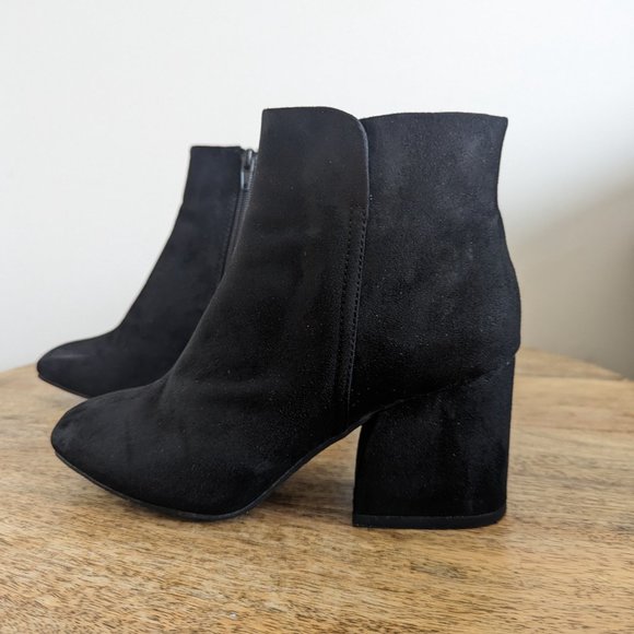 H&M Block Heel Faux Suede Boots - Picture 6 of 12